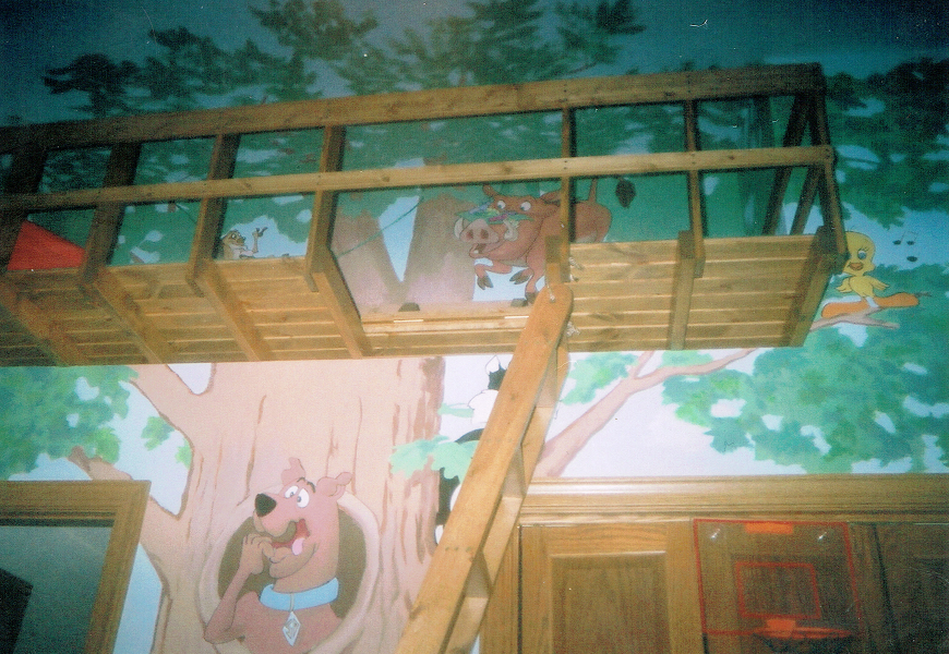 Cartoon room and loft